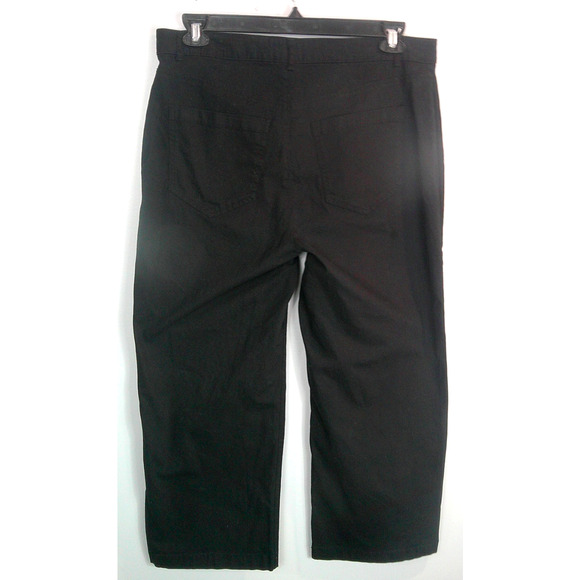 Old Navy Women's 14 Black Wide Leg Pants Cotton Spandex - Picture 5 of 9